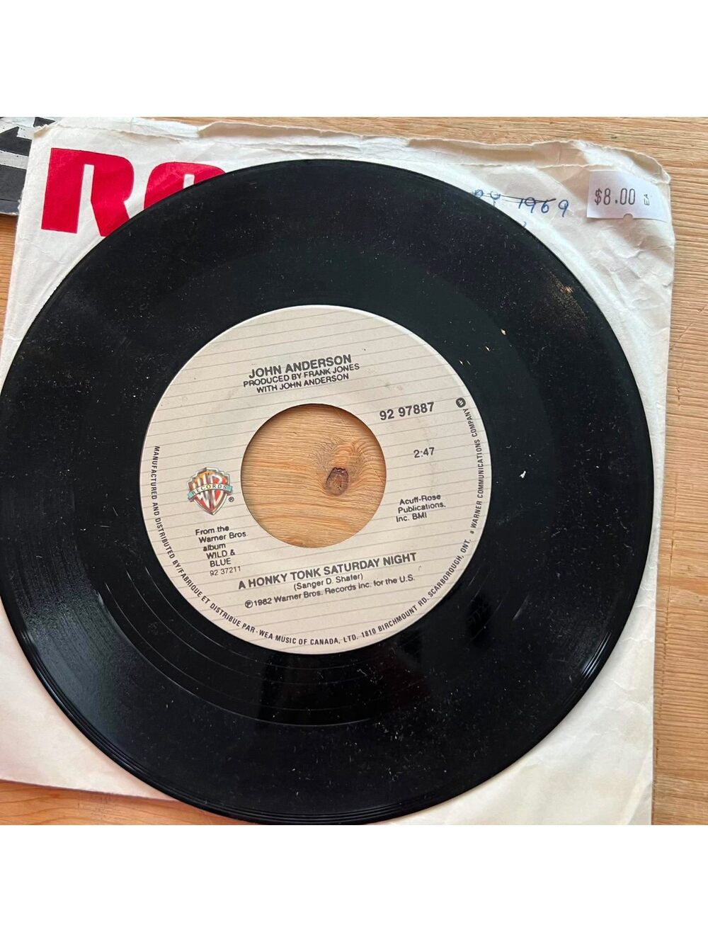 John Anderson - A Honky Tonk Saturday Night/Swingin' 45rpm VG+ R90
